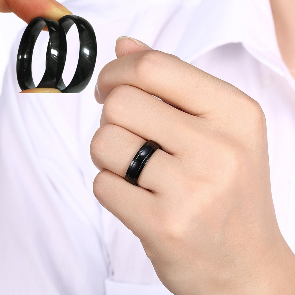 Cincin Alumunium Hitam Polos / Cincin Couple