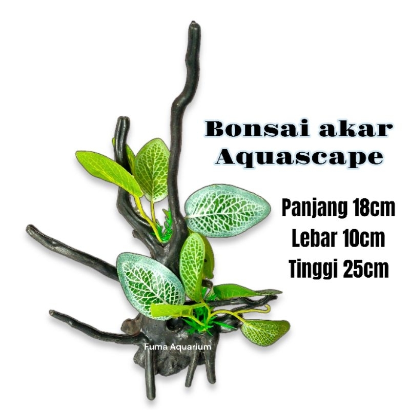 Hiasan aquarium tanaman bonsai DPS 001, bonsai aquarium, dekorasi aquarium tanaman bonsai, pohon bonsai aquarium, bonsai aquarium plastik