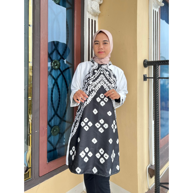 TUNIK JUMPUTAN PALEMBANG ASLI SUTRA SILK PRINT