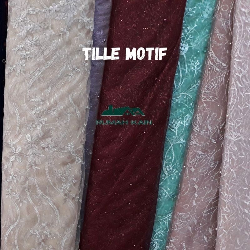 Tile Glitter Pearl/ Tille Glitter/ Kain Tile/ Tule/ Tile Mutiara