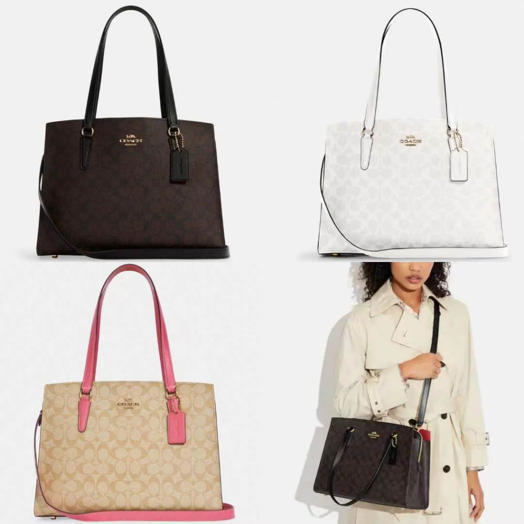 COACH   4075   New Ladies Double Layer Middle Zipper Handbag Shoulder Bag Diana Bag Briefcase Messenger Bag Presbyopia Bag   clb