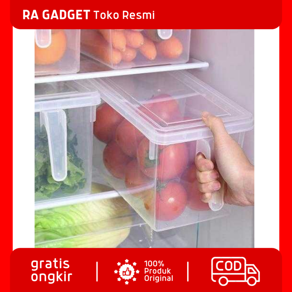 Kotak Kontainer Makanan Kulkas Kitchen Storage Food Box / Kotak  Wadah Rak Box Penyimpanan Daging Bu