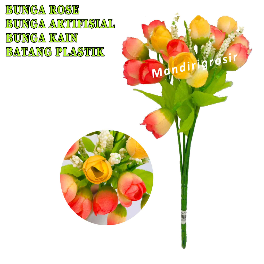 Bunga Dekorasi* Bunga Rose* Bunga Hias* Bunga Plastik