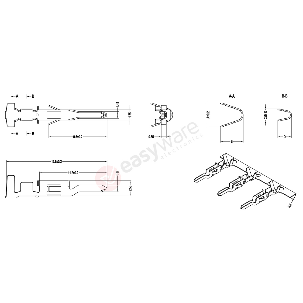 4.2mm Metal Terminal for 5559 Connector Terminal Pin Molex 5559 Inner