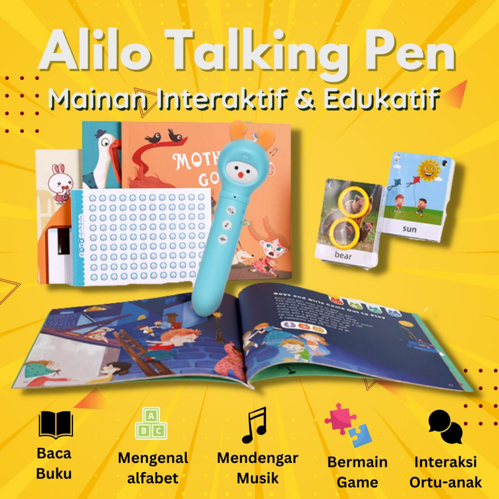 Terlaris Alilo Talking Pen Mainan Edukasi Anak