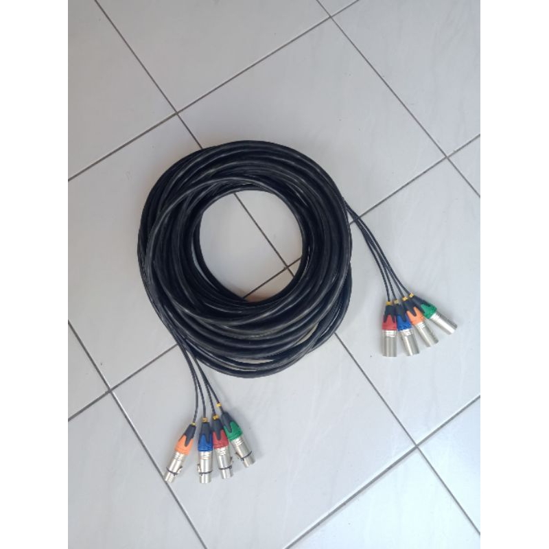 kabel snake makita isi 4 panjang 20 meter lengkap jeck canon xlr