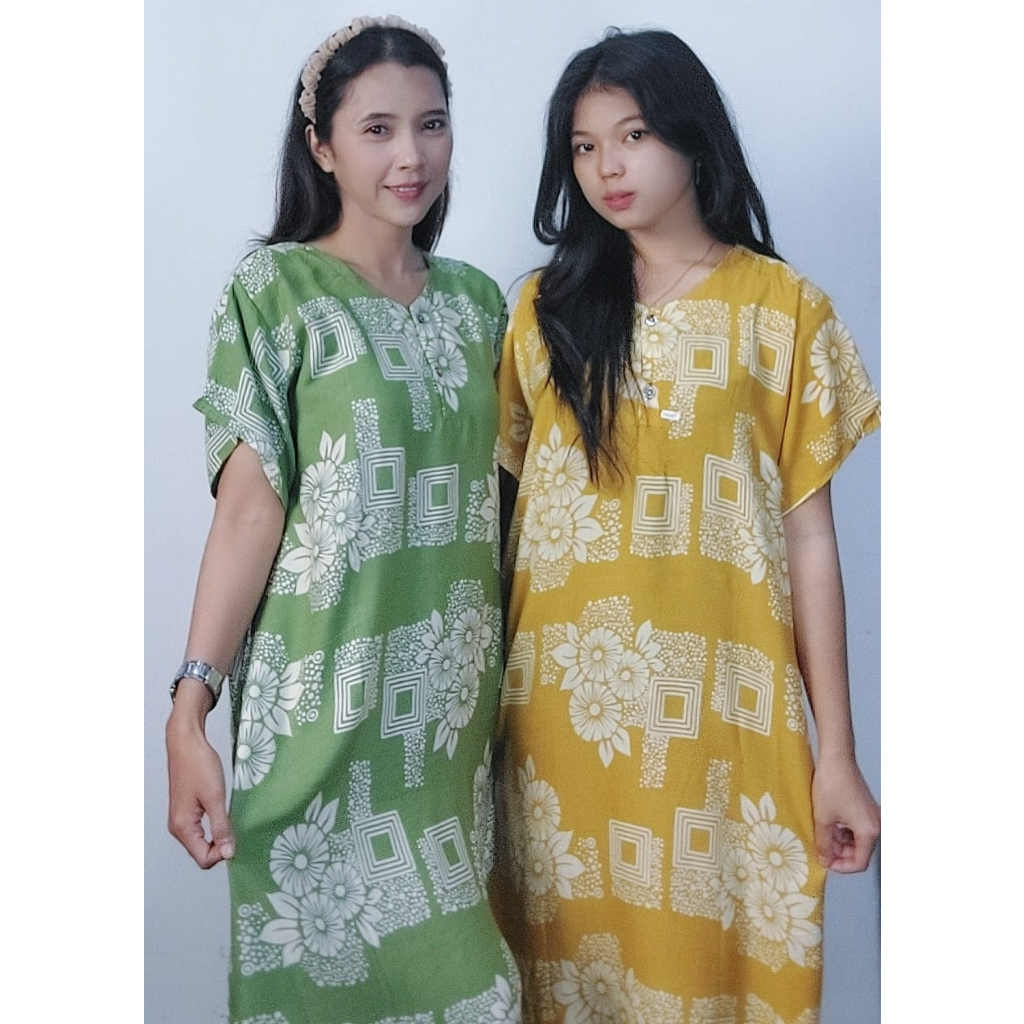 BAJU DASTER DRESS PANJANG NIKISAY BUNGA/BAJU TIDUR/DASTER