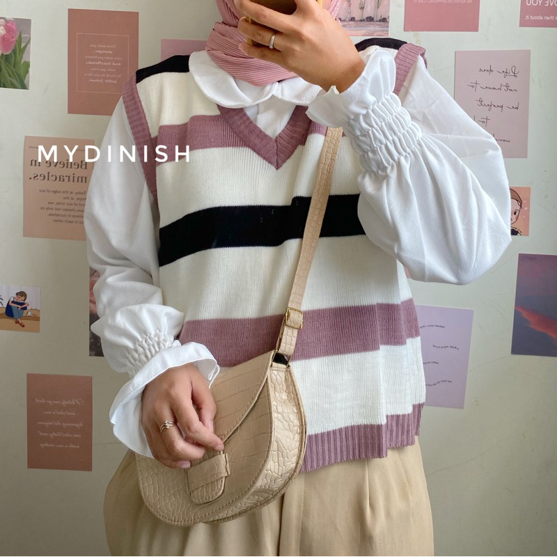 Sandra Vest - Rompi Rajut Wanita Korean Style