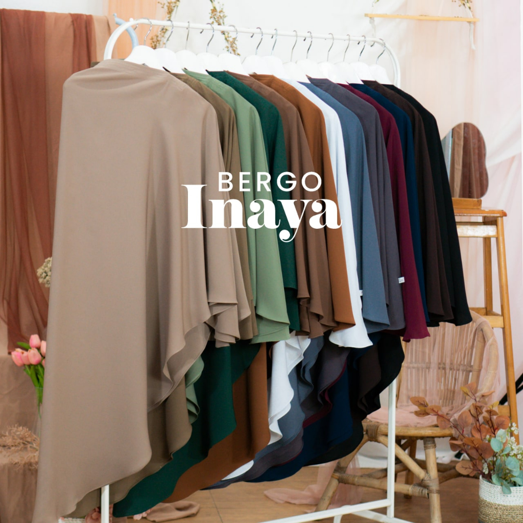 Hijab Hayuri Bergo Inaya - Jilbab Instan Syar'i Non Pad - Bahan Woolpeach Grade A