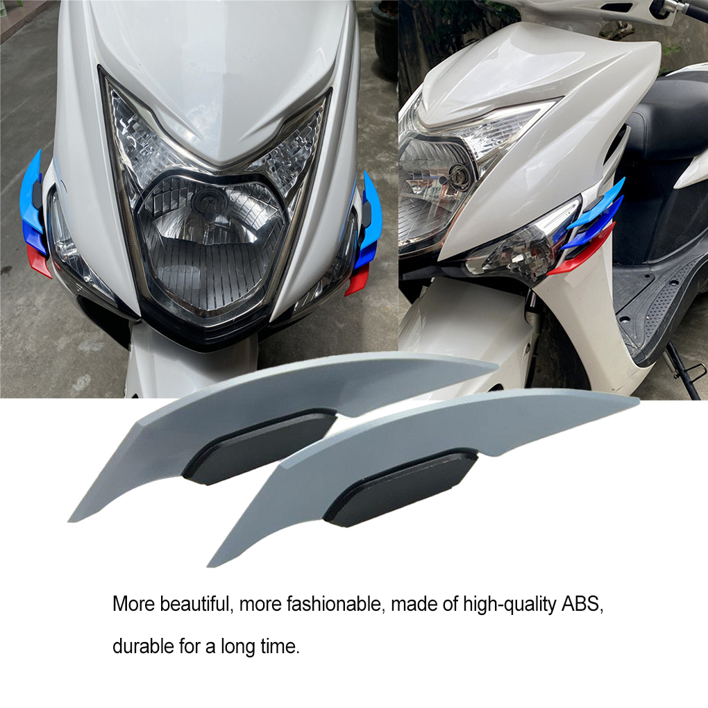 2 Buah Motor Winglet Aerodinamis Spoiler Sayap Sisi Spoiler Stiker Sayap Dinamis untuk Sepeda Motor Skuter