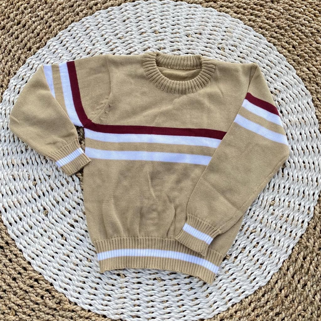 Sweater rajut asli rajut tebal baju hangat bayi lengan panjang