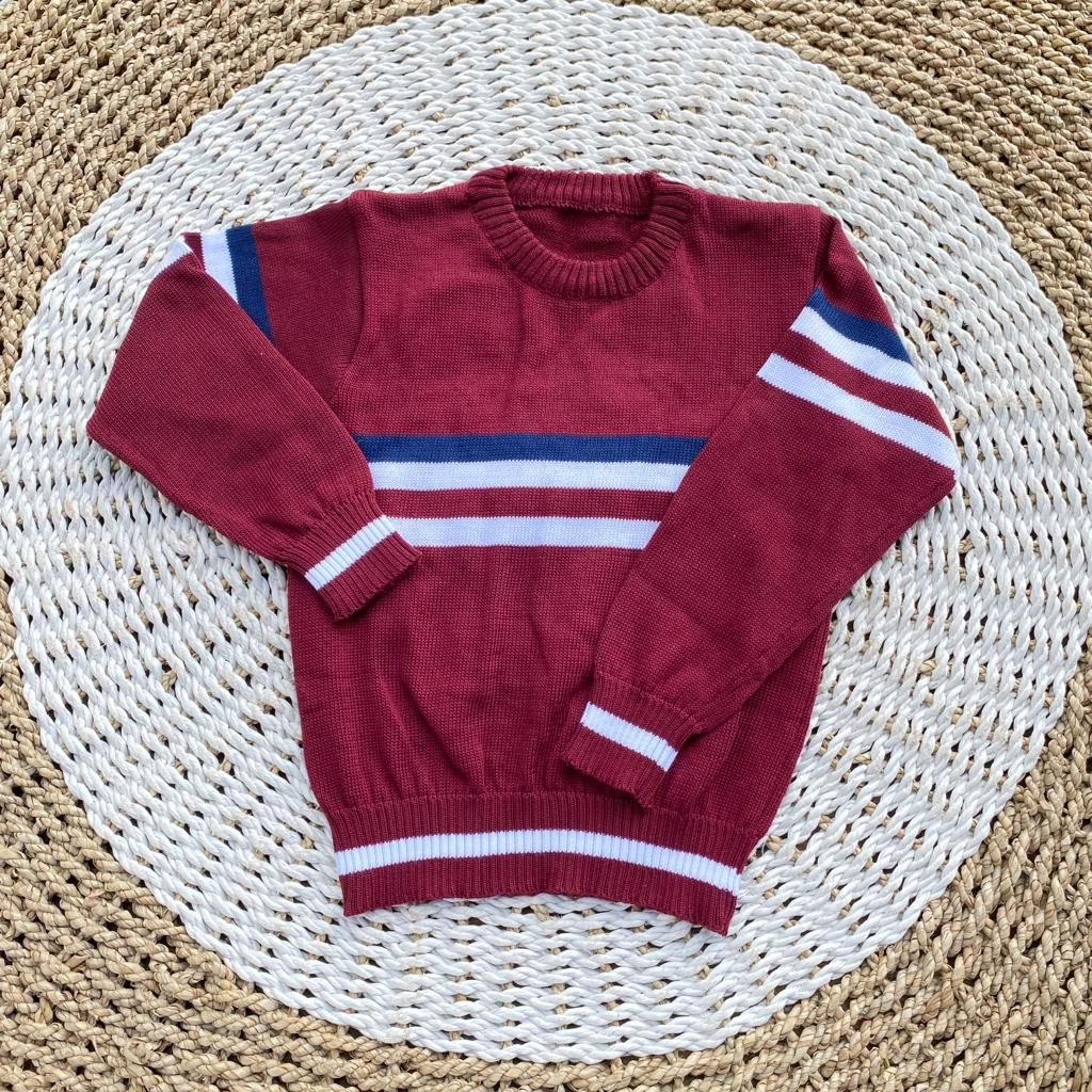 Sweater rajut asli rajut tebal baju hangat bayi lengan panjang