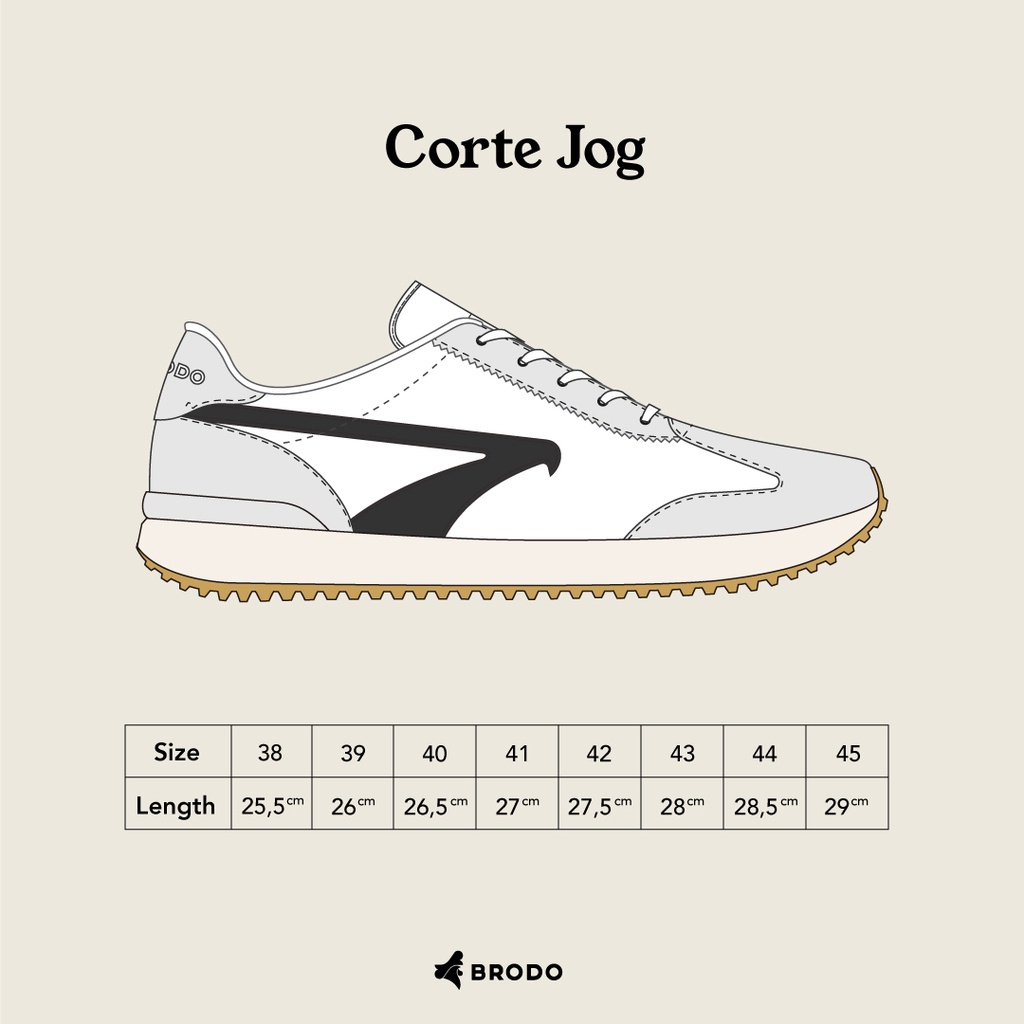 BRODO - Sneakers Corte Jog White-Black GS