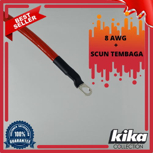 Kabel 8 AWG Plus 2 Skun Kabel Negatif Kabel Massa Kabel Grounding 8 AWG Kabel 8 AWG
