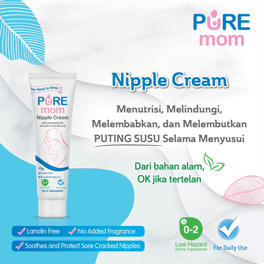 Pure Mom Nipple Cream krim puting susu payudara ibu busui