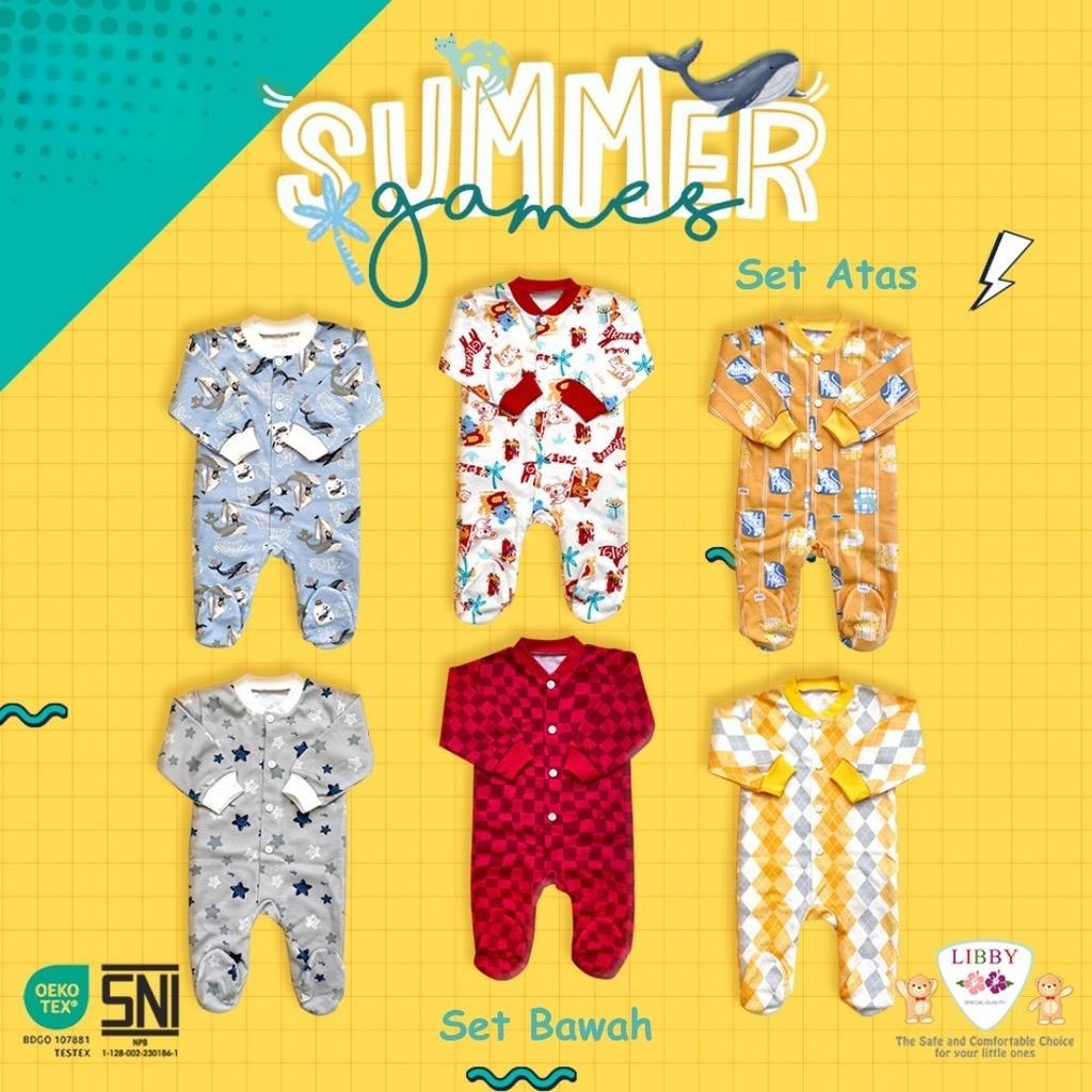 Libby Baby Jumpsuit Tutup Kaki Motif BABY COLLECTION/SUMMER GAMES/TREE HOUSE Libby THE ENCHANTED WILD Baju Bayi / Jumper bayi murah