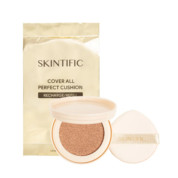 SKINTIFIC Air Cushion - REFILL - High Coverage Poreless &amp; Flawless Foundation 24H Long-lasting SPF35 PA++++