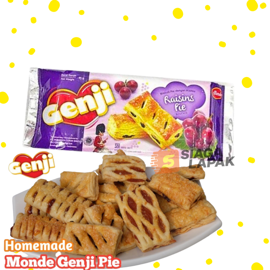 Monde Genji Pie All Varian 85gr Biskuit Pai Raisin Soft Stroberi