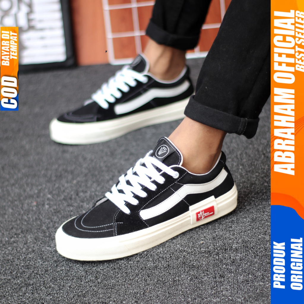 Sepatu Pria Sneakers 38-47 Og Hitam Ukuran Besar Pria Big Size Pria Hitam Abraham