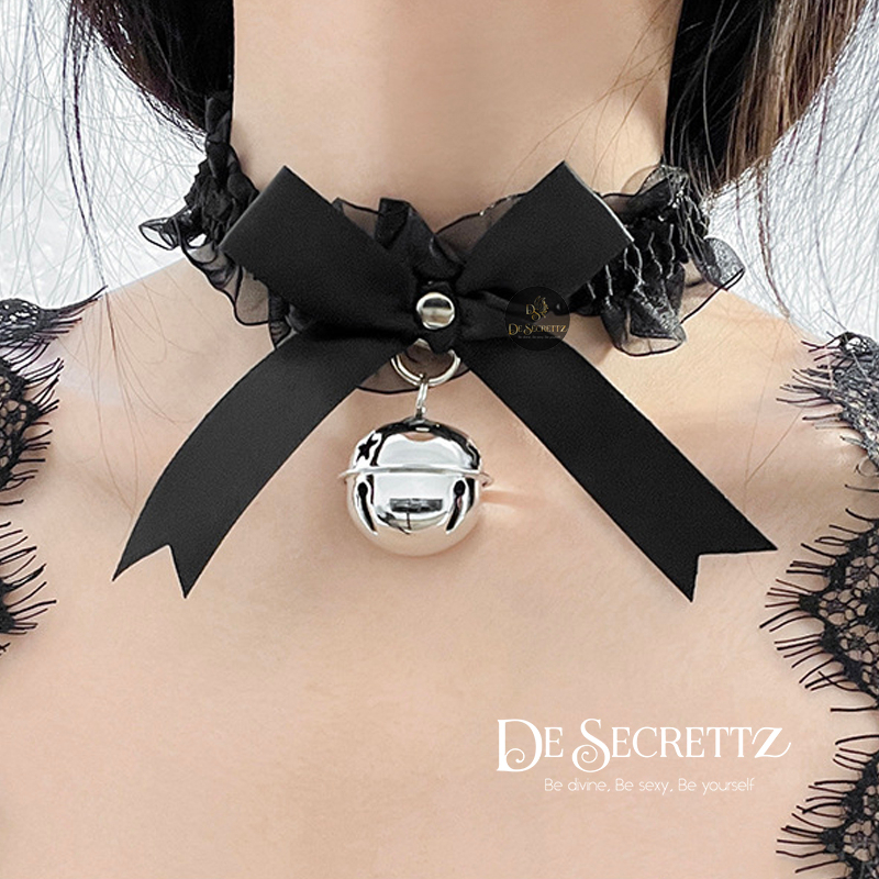 DeSecrettz NADINE Lace Collar Necklace With Bell For Cosplay Accessories