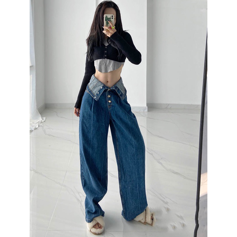 JEANS IMPORT NEW MODEL HIGHWAIST LONG PANTS PANJANG MX648