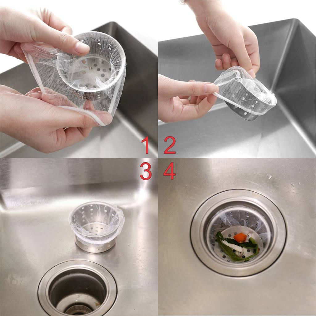 JT - 30 PCS KAIN SARINGAN WASTAFEL CUCI PIRING DAPUR KANTONG SAMPAH ANTI MAMPET / Jaring Saringan Wastafel filter cuci piring sisa sampah makanan Sink Filter Net Strainer