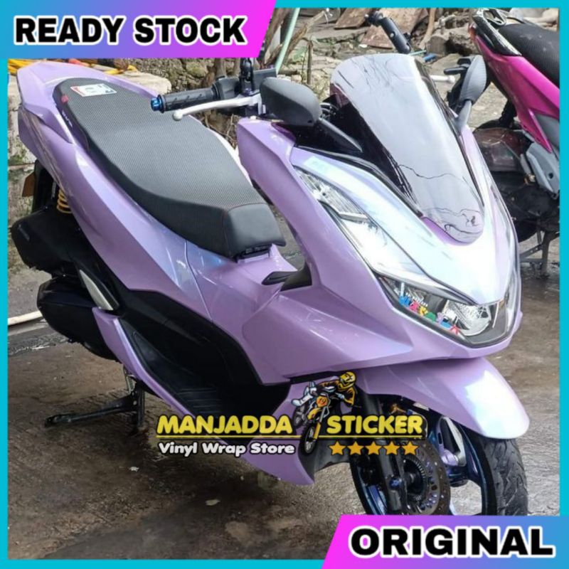 Permeter stiker skotlet motor ungu lilac taro glossy lebar bahan 122cm