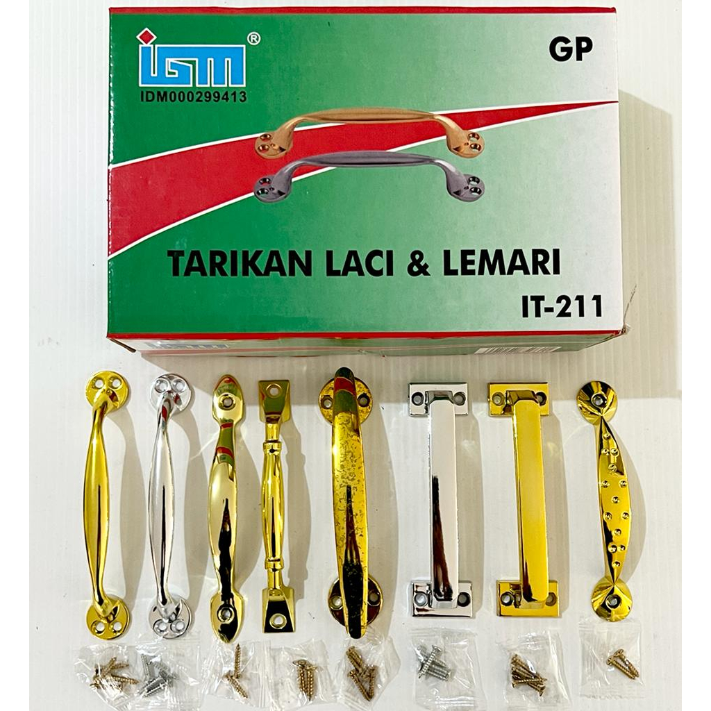 [48PCS] Tarikan Gagang Laci Lemari Bintik Polos Kuning GP / Putih CP IGM