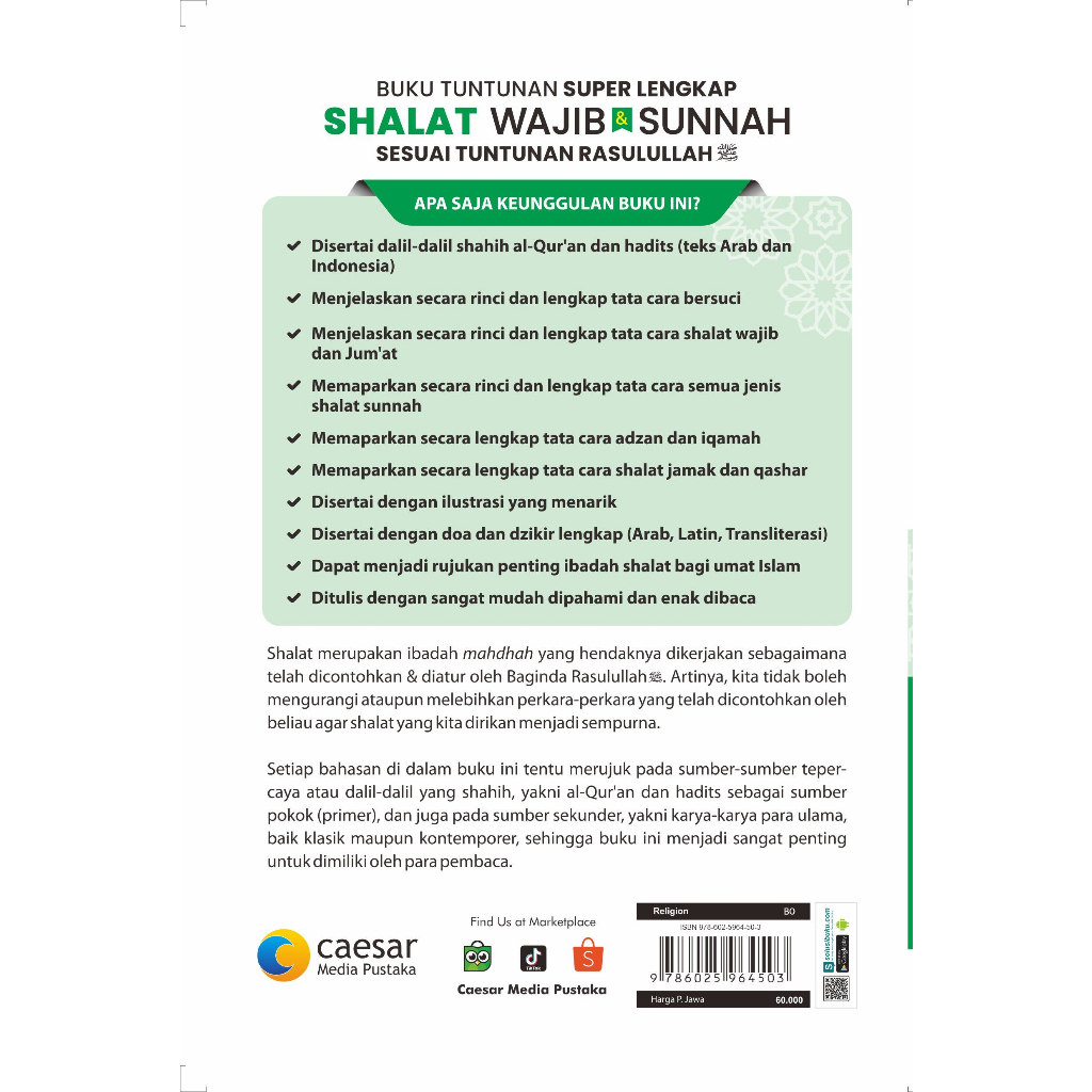 Buku Buku Tuntunan Super Lengkap Shalat Wajib &amp; Sunnah (Caesar Media)