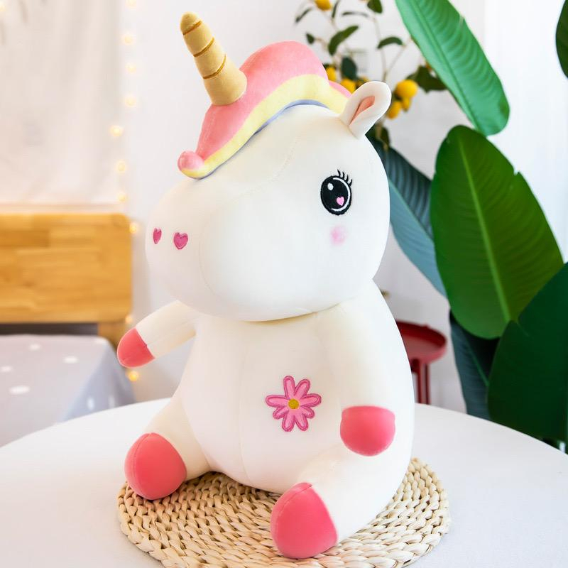 Boneka Unicorn Duduk Bahan Plush