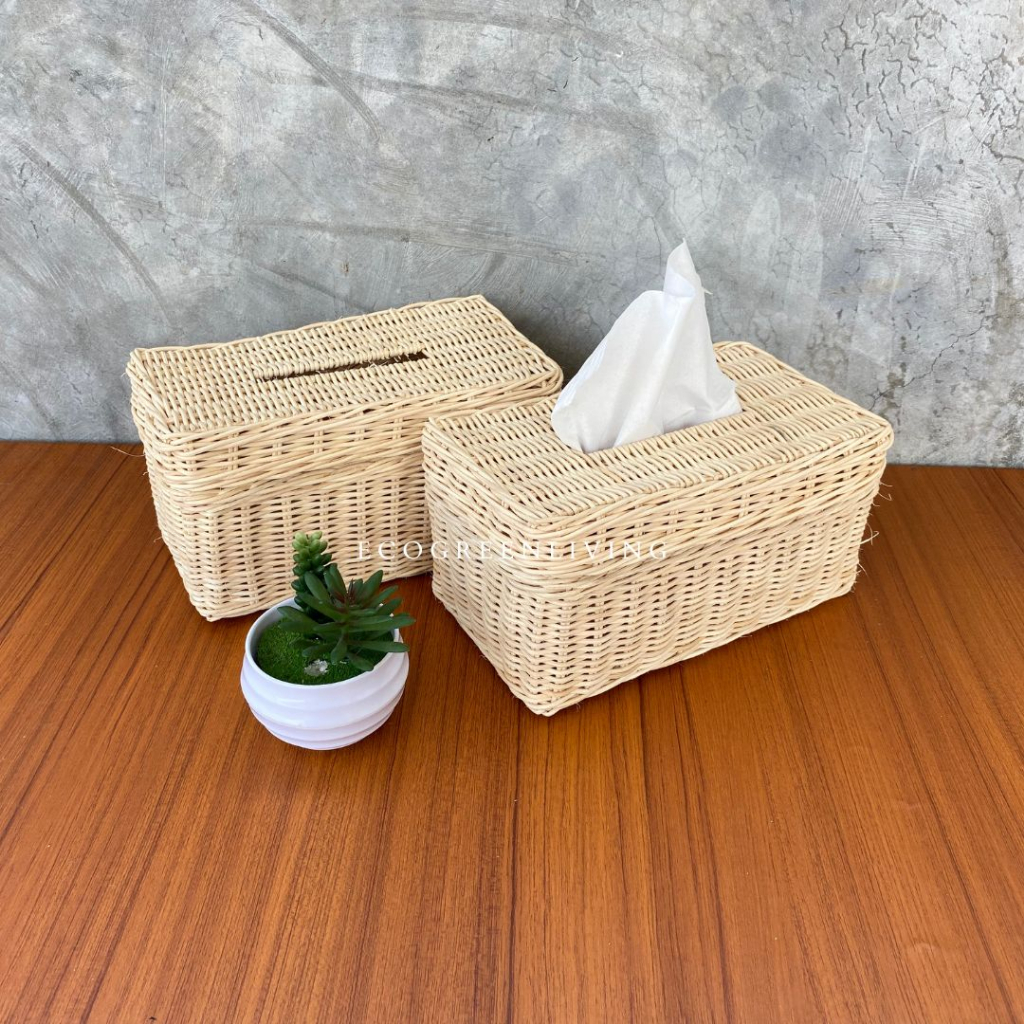 BOX TISSUE RATTAN / KOTAK TISU / TEMPAT TISU ANYAMAN ROTAN TERMURAH