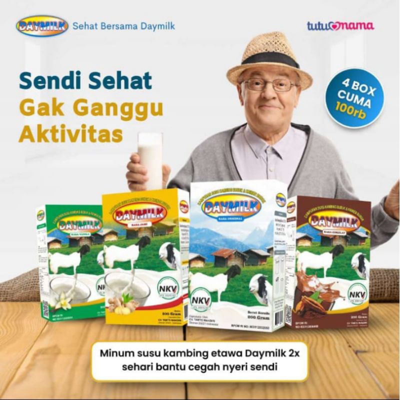 

Susu DAYMILK Rasa Rasa : Coklat, Jahe, Vanila - Atasi Gangguan Pernapasan dan Sistem Pencernaan Halal BPOM Original - 200 Gram