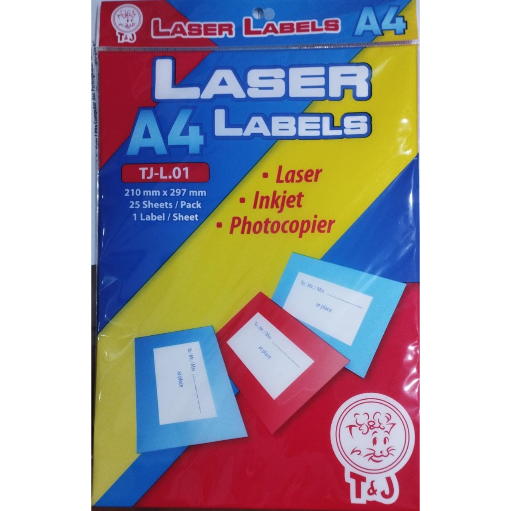 

Label laserjet Tom & Jerry Label A4 TJ-L01 (25 lbr)