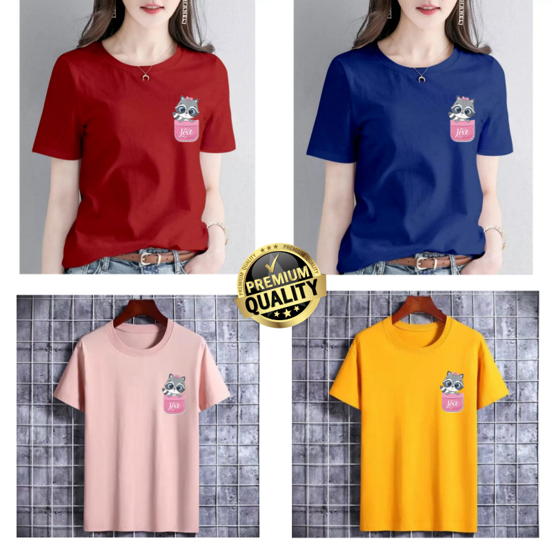 Baju murah Katun Combed /kaos putih polos wanita/kaos polos merah/kaos polos tebal/tshirtbwanita/kao