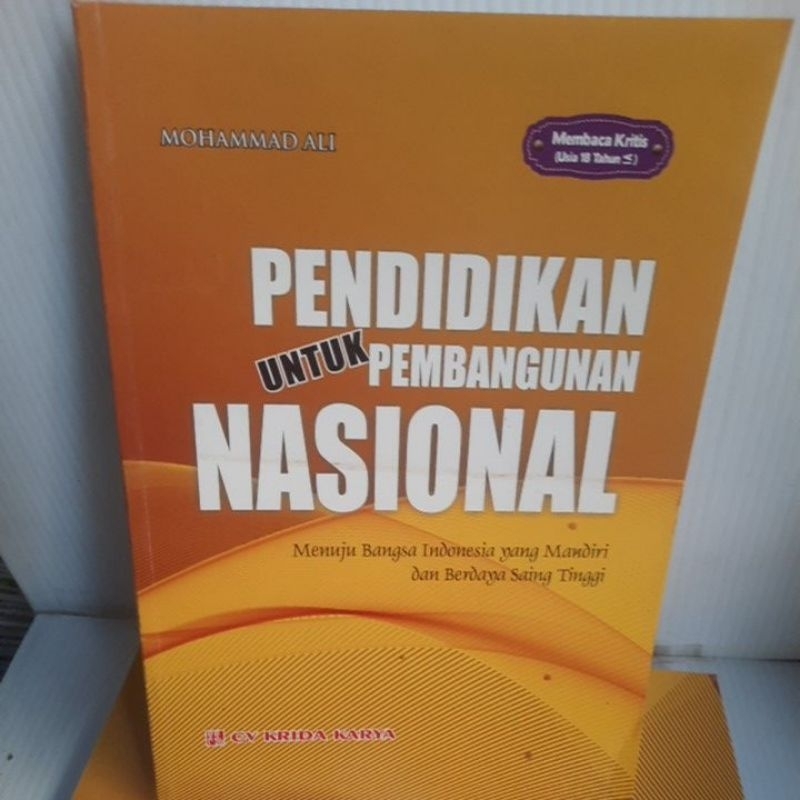 buku sosial, PENDIDIKAN UNTUK PEMBANGUNAN NASIONAL