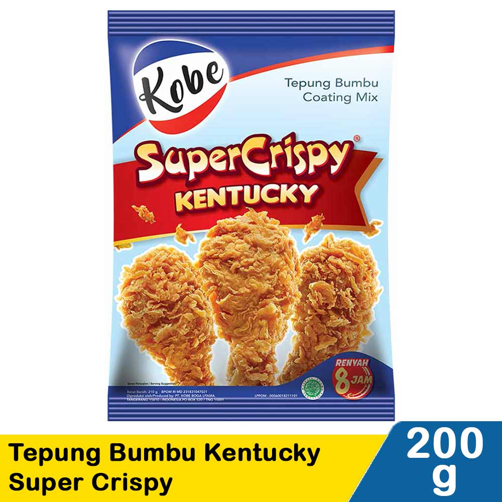 

KOBE SUPER CRISPY KENTUCKY 200GR 1PCS TEPUNG BUMBU AYAM SUPER CRISPY