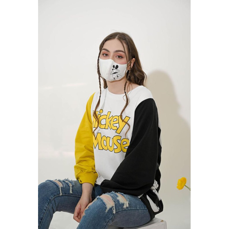 SWEATER COMBINATION MICKEY TWO TONE - FREE MASKER