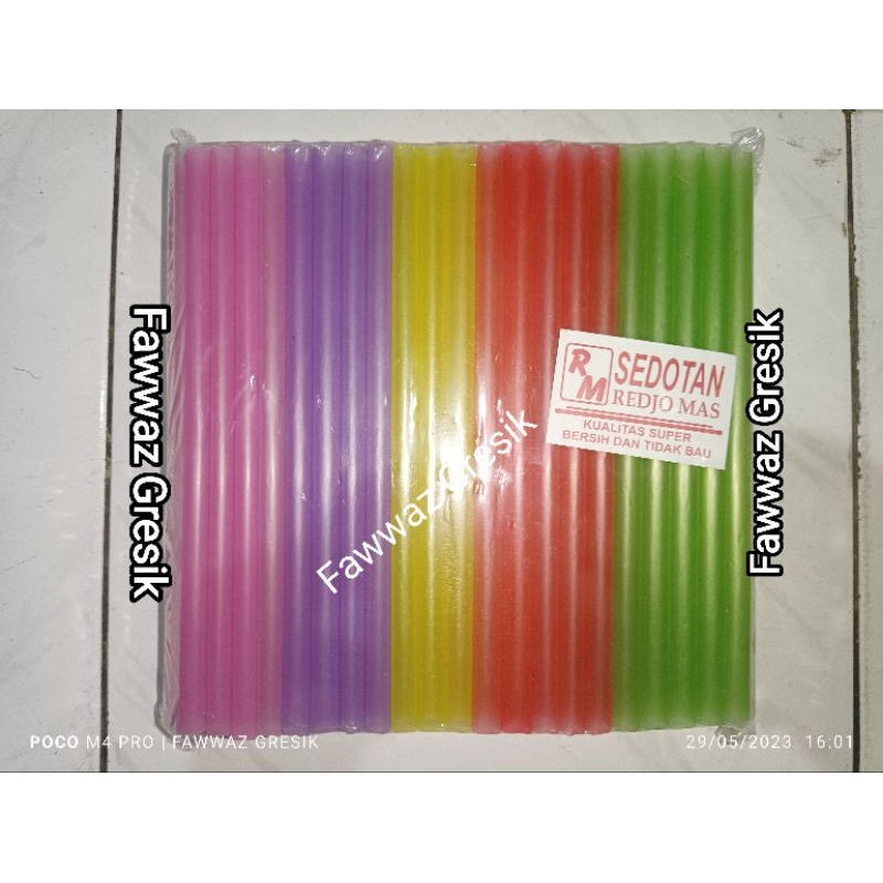 Sedotan Pop Es ±10mm / Sedotan Lubang Besar / Sedotan Pop Ice Warna