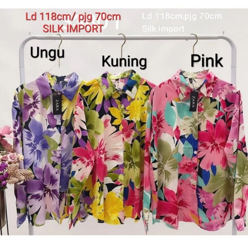 BlouseBunga-bunga  blouse wanita halus