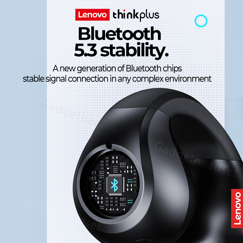 Lenovo Thinkplus XT83II Headset Bluetooth 5.3 Klip Telinga TWS Earphone untuk Android/IOS 100% Ori Dengan Mikrofon