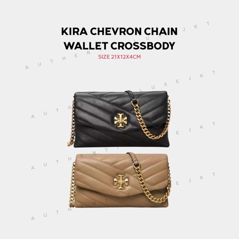 TB KIRA CHEVRON CHAIN WALLET CROSSBODY