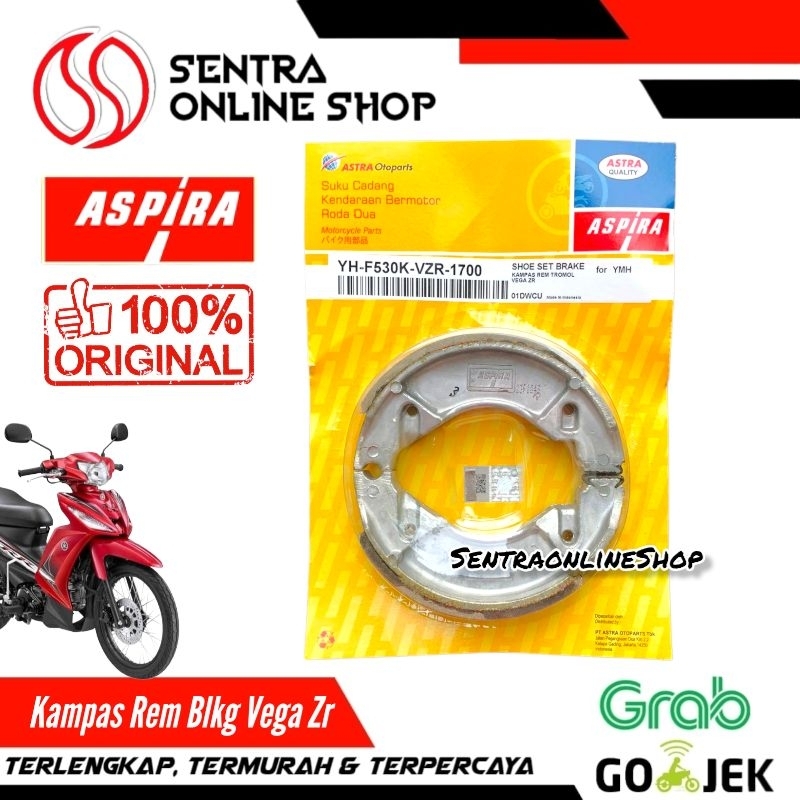 Kampas rem belakang vega zr scorpio byson rx king original aspira