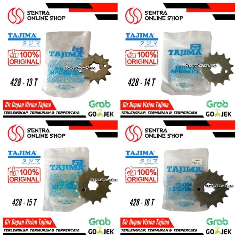 Gir gear depan vixion jupiter mx 13 14 15 16 tajima