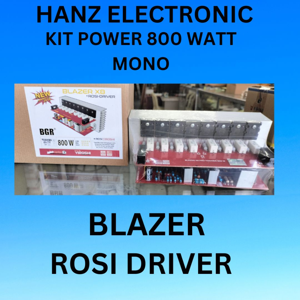 Kit power profesional Amplifier BLAZER X-8 ROSHI-DRIVER 800Watt mono