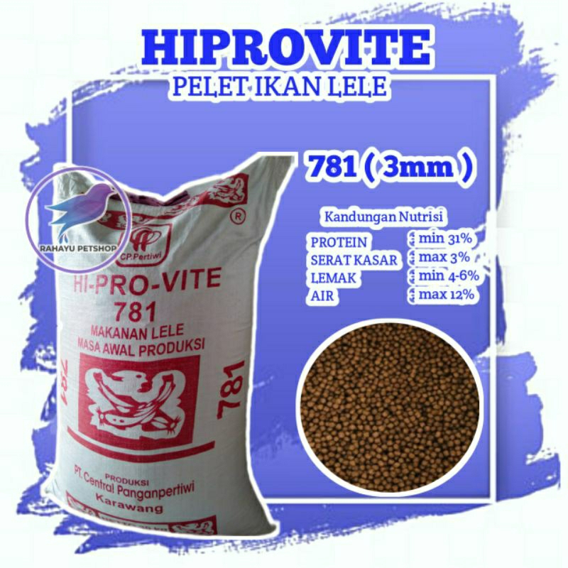 PELET IKAN LELE GURAME NILA 781 3MM