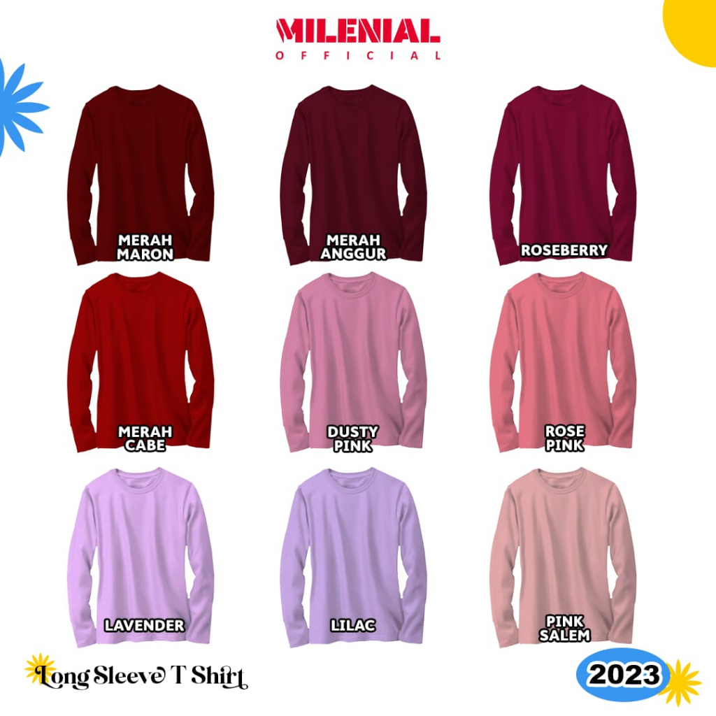 KAOS POLOS LENGAN PANJANG COTTON COMBED 24S UNISEX