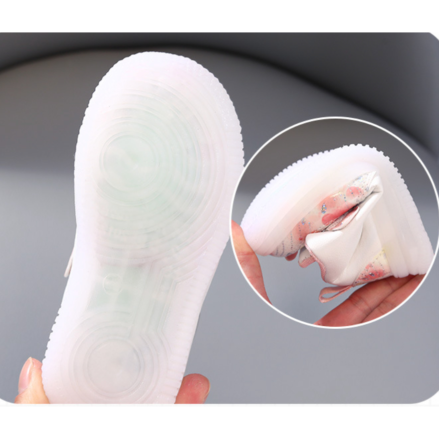 babyfit SAKURA STAR sepatu glitter sneakers lampu led anak perempuan import gs-0529