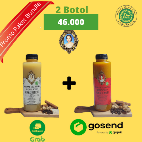 

Paket Promo Bundle 2 Botol Beras Kencur /Kunyit Asem 500 Ml