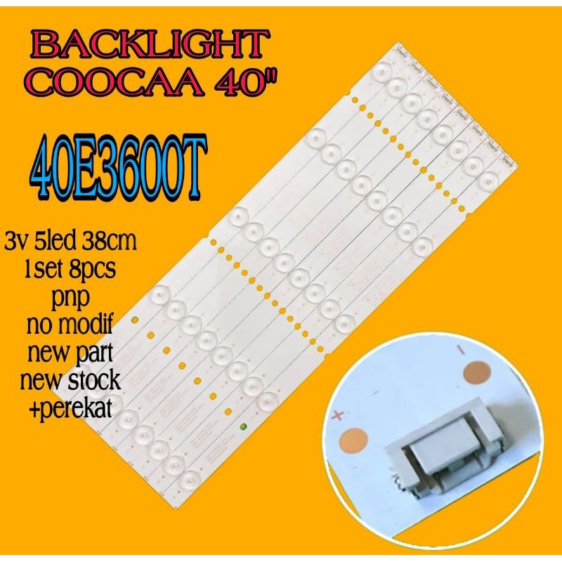 BL BACKLIGHT TV COOCAA 40 5K 5LED 40E3600T 40E3600