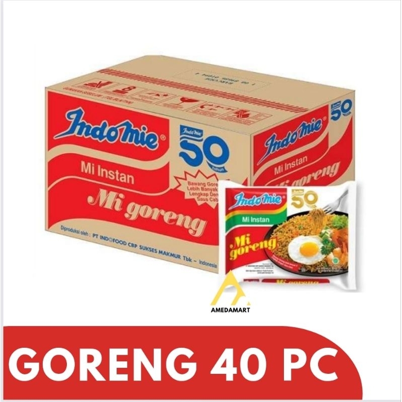 

Indomie Goreng Mie Instan 85gr [40 Pcs / Karton / Dus]